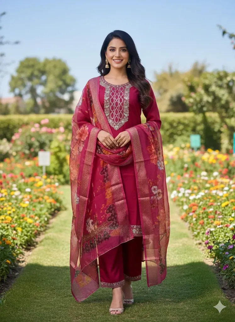 Rich maroon suit set