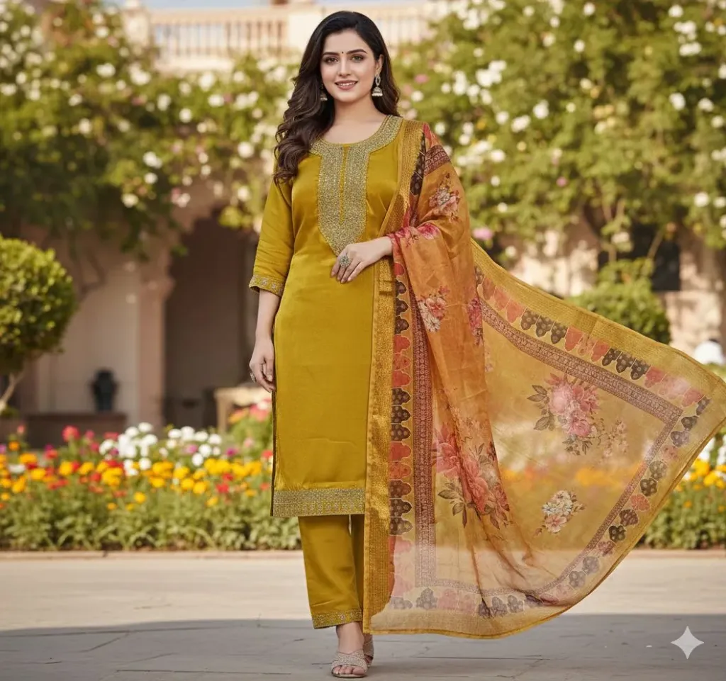 Olive mustard suit set