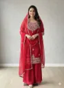 Red Embroidered Suit