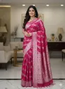 Banarasi Silk Saree with Zari Leheriya Work